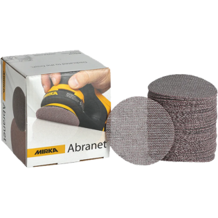 Mirka 125mm Abranet Sanding Discs with P120 Grit - Pack of 50, 5423205012. Part of a growing range from Fusion Fixings