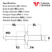 Size guide for the 4.8 x 6mm Dome Head Pop Rivet (Blind Rivets) Aluminium - Steel, Grip Range: 1 - 2m