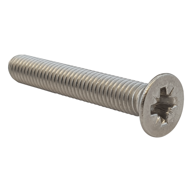 M2 x 8mm Pozi Countersunk Machine Screw A2 Stainless DIN 965Z