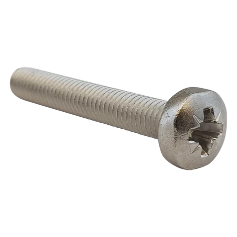 M4 x 100mm Pozi Pan Head Machine Screw A4 Stainless DIN 7985Z