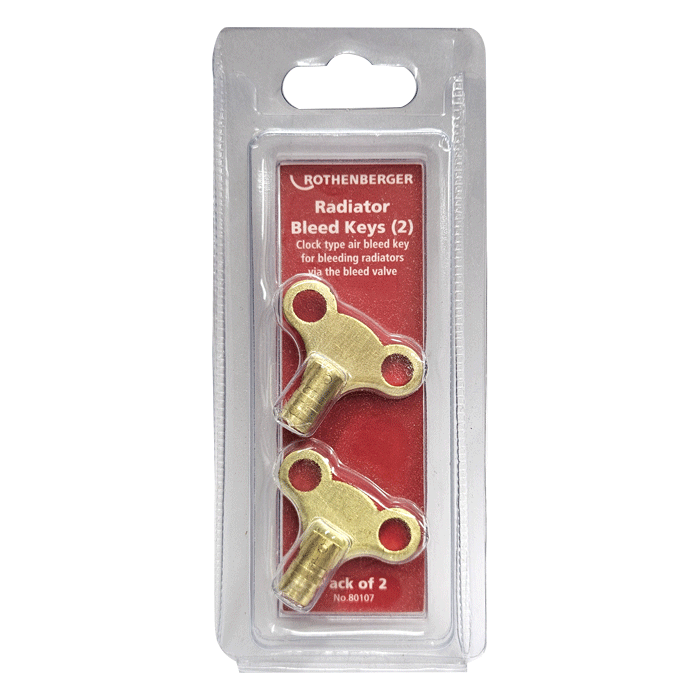 Rothenberger Brass Radiator Bleed Key (80107) - CLEARANCE