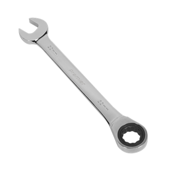 Product photography for 22mm Sealey Combination Ratchet Spanner (RCW22)
