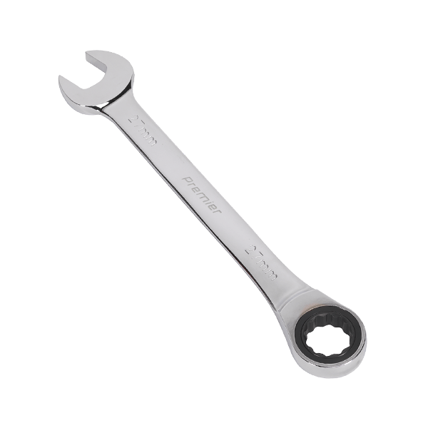 Product photography for 27mm Sealey Combination Ratchet Spanner (RCW27)