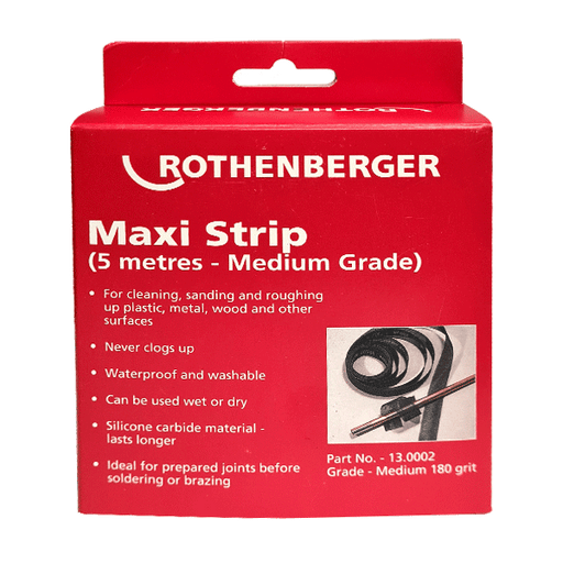 Product image for the Rothenberger Maxi Strip, 180 Grit, 5m (130002)