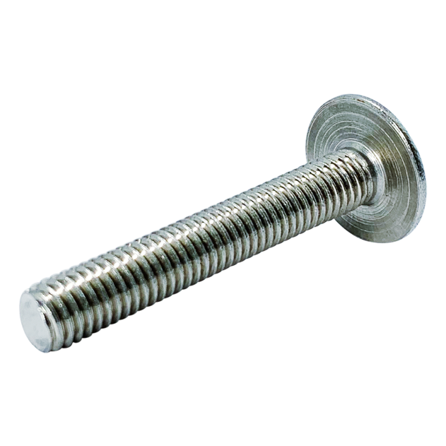 M6 x 120mm Roofing Bolt & Sq Nut Bright Zinc Plated