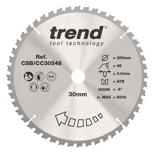 Trend Circular Saw Blade 305mm Dia. 48 Teeth 30mm Bore CSB/CC30548 - CLEARANCE