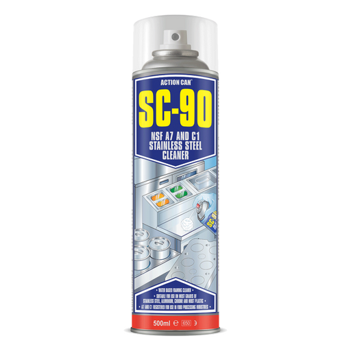 Action Can SC-90 Stainless Steel Foaming Cleaner. 500ml Aerosol from Fusion Fixings