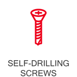 Self-drilling screws icon image that links to the growing range from Fusion Fixings.