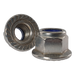 M5 Serrated Flange Nyloc Nut, A2 Stainless Steel, DIN 6926