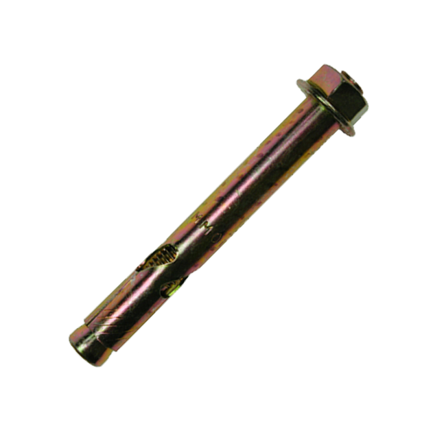 20mm (M16) x 150mm Hex Flange Nut Masonry Sleeve Anchor Zinc & Yellow - SLN20150