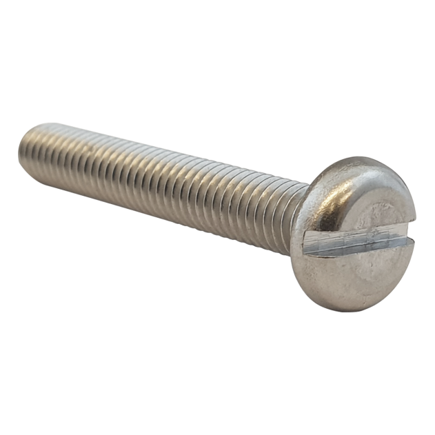 M4 x 12mm Slotted Pan Head Machine Screw A2 Stainless DIN 85
