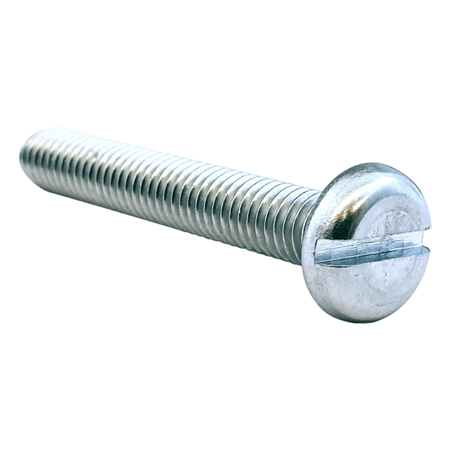 M2.5 x 10mm Slotted Pan Head Machine Screw Bright Zinc DIN 85