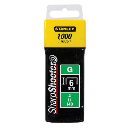 Stanley 1-TRA704T Type G Heavy Duty Staples 6mm 1000pc