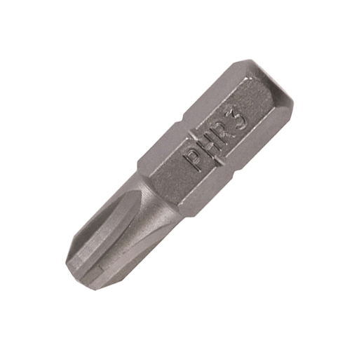 PH3 x 25 Phillips Driver Bits S2 Steel, Pack of 10 (3PH25PACK)