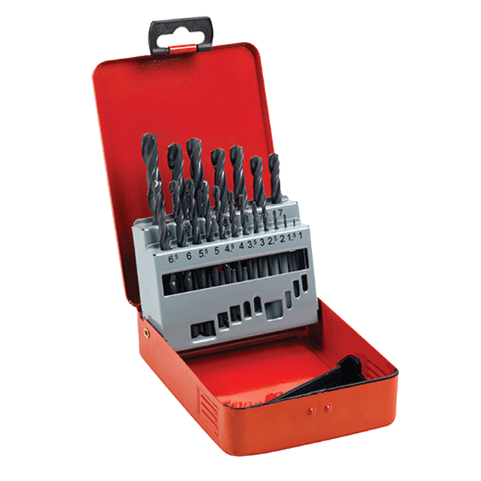HSS Metric Roll Forged Multi-Purpose Jobber Drill Bit Set 19 Piece 1mm - 10mm (HSSR19DS)