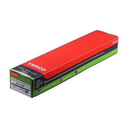 Box image of the Timco 8 x 400mm, In-Dex, Torx, Wafer Head Timber Screws, Green Organic – Box of 25, 400INW