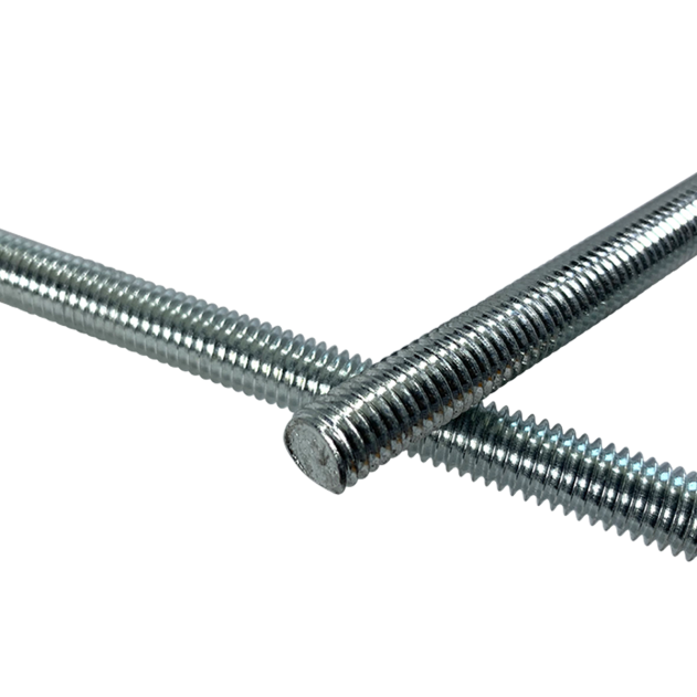 Product photography for M4 x 1000mm Threaded Bar (studding) BZP Grade 4.8 Mild Steel DIN 976-1 part of a growing range from Fusion Fixings