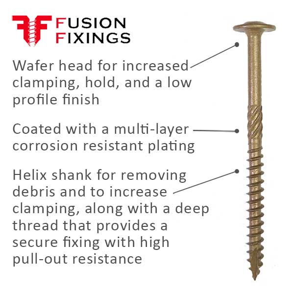 thumbnail image 2 of 250x Timco C2 Exterior Decking Screws – 4.5 X 50mm – T20 Torx Head – Outdoor Wood 2 of 4