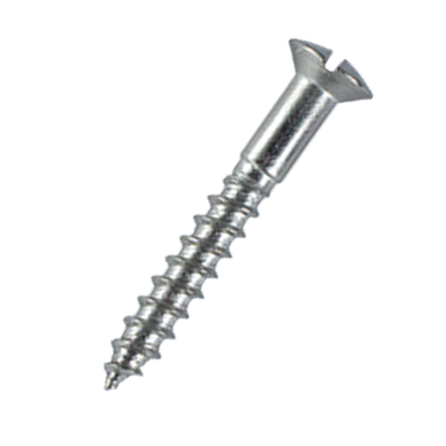 Product image for 3mm (No.4) x 10mm Slotted Raised Countersunk Wood Screw, A2 Stainless Steel, DIN 95 part of an expanding range from Fusion Fixings