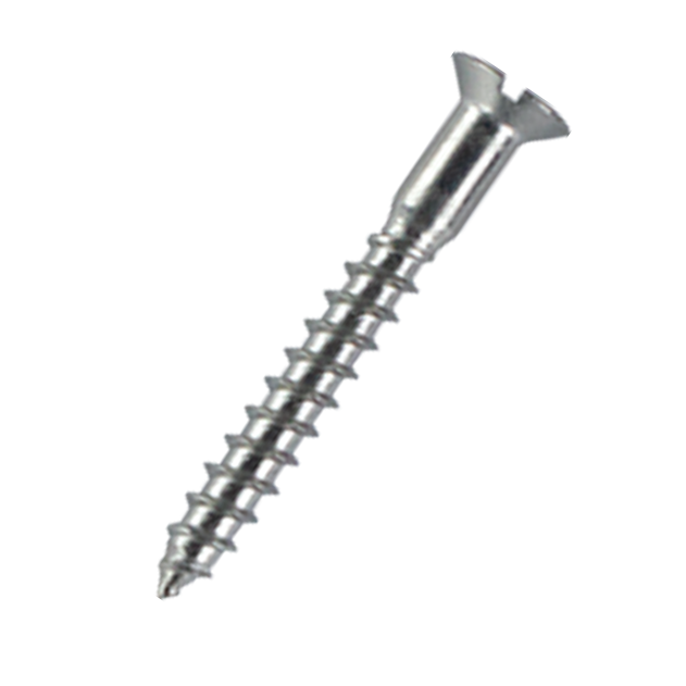 3mm (No.4) x 20mm Slotted Countersunk Wood Screw, A2 Stainless Steel, DIN 97