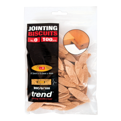 Trend BSC/0/100, No. 0 Size Compressed Beech Biscuits, Pack of 100