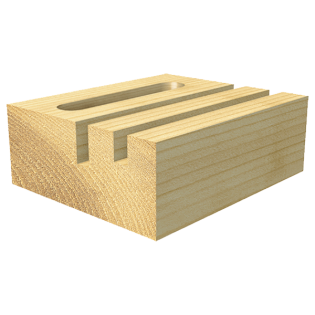 Example of the cut from the Trend Two Flute Cutter, 6.3mm x 19.1mm, C007X1/4TC. Part of the Trend router cutter range.