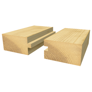 Blade cut example number 2 for the Trend Two Flute Straight Router Cutter with a blade of 12.7mm x 19.1mm.