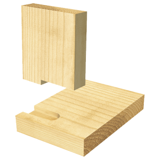 Two Flute Straight Cutter from Trend C024X1/4TC showing a cutting sample.