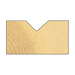Blade cutter example illustration for the Trend Chamfer V Groove Router Cutter with a 45 degree head. One of a selection of router cutter with a 45 degree cutting head.