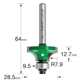 Trend Rounding Over Router Cutter, 7.9mm radius (C077X1/4TC) - CLEARANCE