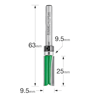 Trend C121PX1/4TC Template Profile Router Cutter list of tool dimesion.