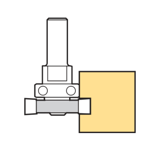 Tech drawing for the Trend Intumescent Router Cutter, 15 x 40mm (C221X1/2TC)