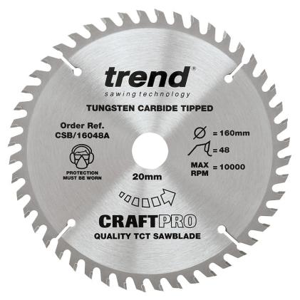 Trend CSB-16048A Craft Pro Circular Saw Blade 160mm x 20mm x 48T