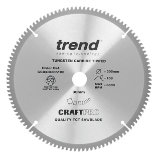 Professional grade Trend 305mm circular saw blade from Fusion Fixings
