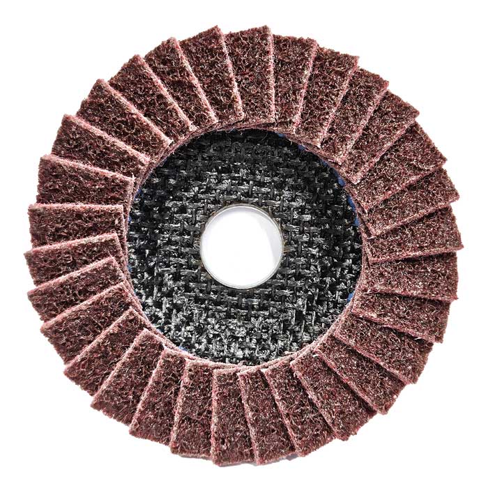 Reverse of the Tyrolit PREMIUM Conditioning Flap Discs, 115mm, Medium, Pack of 5