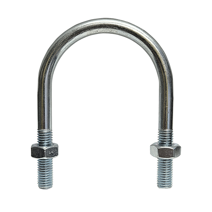 U Bolt Standard Leg, Mild Steel, Zinc Plated, BS 3974