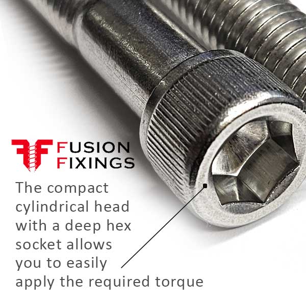 Info panel for 7/16 UNC x 2 1/2 Inch Socket Cap Head Screw, A2 Stainless Steel (ASME B18.3)