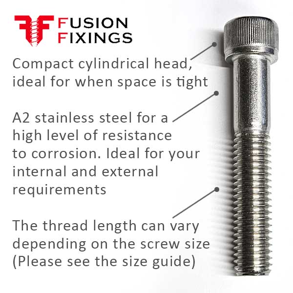 Second info panel for 5/16 UNC x 6 Inch Socket Cap Head Screw, A2 Stainless Steel (ASME B18.3)