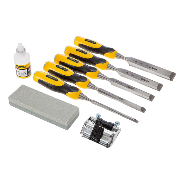 Stanley 5pc wood chisel set with carry case, Dynagrip (5-16-421) - Clearance