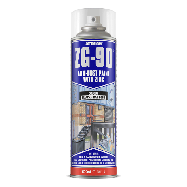 Great prices, ACTION CAN, ZG-90 Black Spray Paint (RAL 9005) 500ml