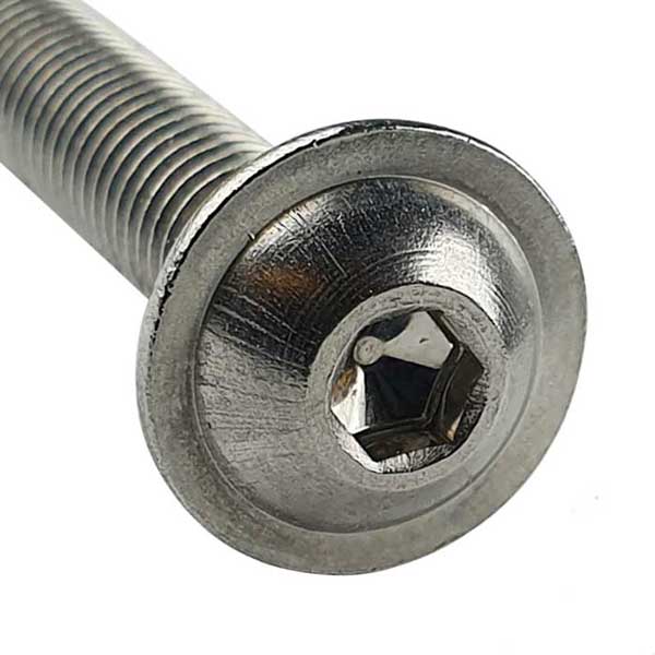 M3 x 10mm Flanged Socket Button Head Screw, BZP, Grade 10.9