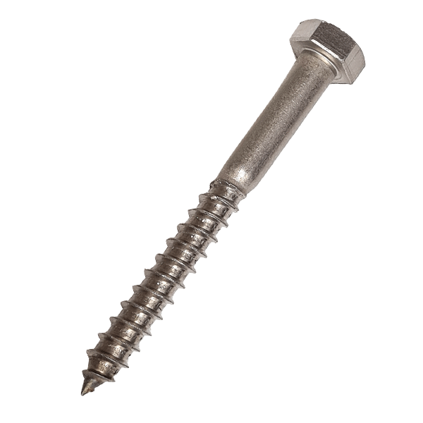 Product photography for M6 x 70mm Coach Screw A2 Stainless Steel DIN 571