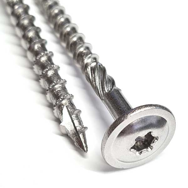 Detail product image for the Timco 8 x 100mm, Wafer Head Timber Screws. Shows the wafer head and the screw point