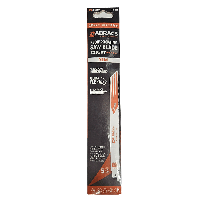 Abracs 225mm Reciprocating Saw Blades, 10tpi, Pack of 5 (RBS1122BF) Clearance