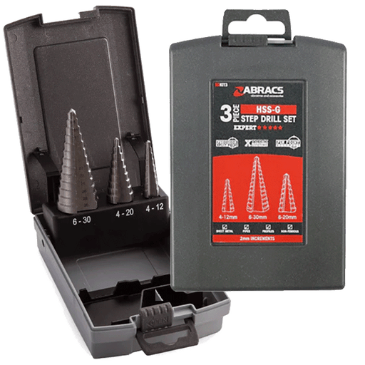Abracs HSS-G Step Drill 3 Piece Set (SDKIT3) - Clearance
