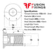 Size guide for the M5 × 15mm Socket Countersunk Barrel Nut / Sleeve Nut – A4 Stainless Steel