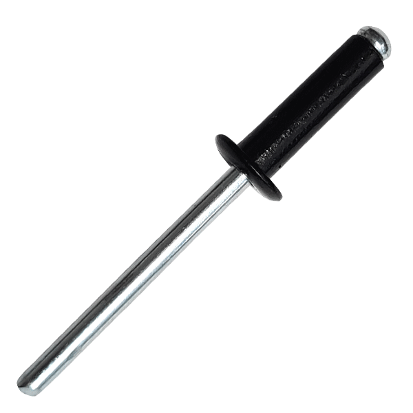 Pop Rivet Expanded 4 x 18mm Dome Head Black Pop Rivets, Aluminium - Steel