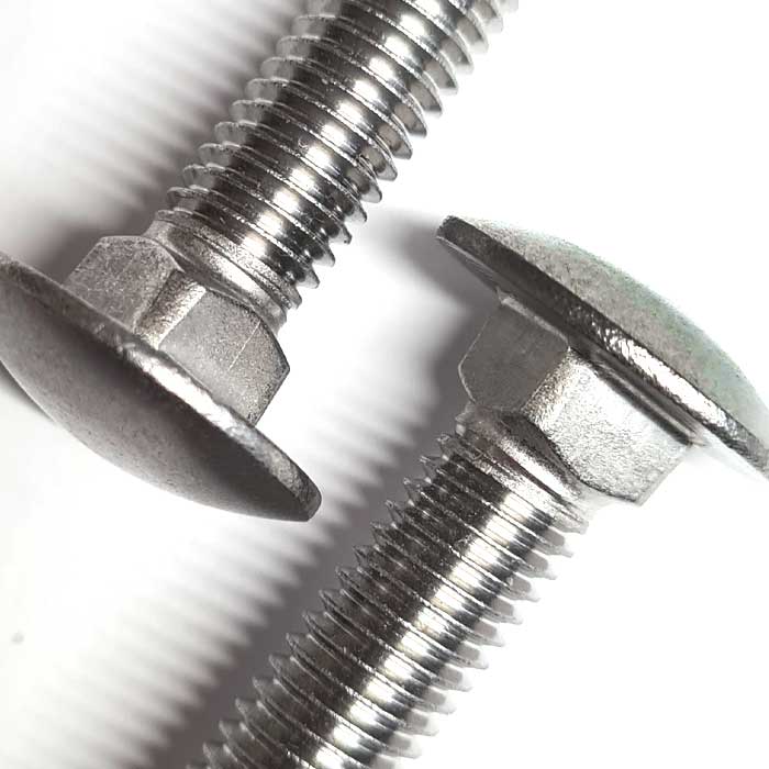 Detail image for the M10 x 50mm Carriage bolt (Coach Bolt) A2 Stainless Steel DIN 603
