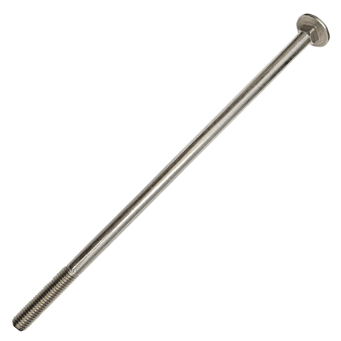 M12 x 300mm Carriage bolt (Coach Bolt), A2 (304) Stainless Steel, DIN 603