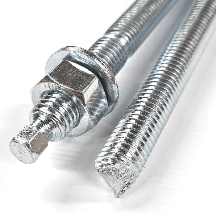 Chemical Anchor Studs with Nuts & Washers, Grade 5.8 Steel, BZP detail image